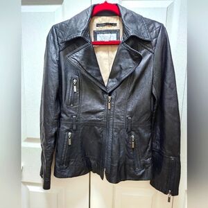 Andrew Marc New York Women's Black 100% Leather Jacket Size Small